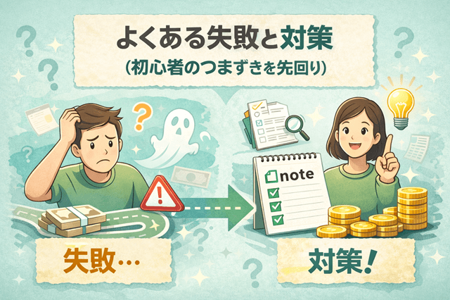 よくある失敗と対策（初心者のつまずきを先回り）のセクションのイメージ画像