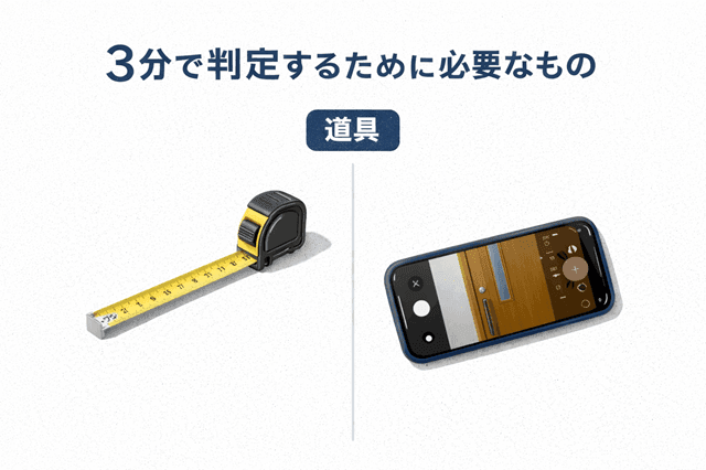 3分で判定!スマートロック対応ドア確認術 8 3分で判定するために必要なもの(道具と準備)のセクションのイメージ画像