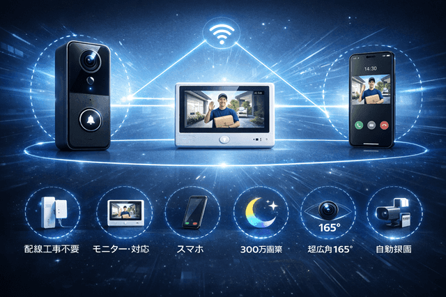 SwitchBotカメラ付きインターホンの機能や特徴のセクションのイメージ画像