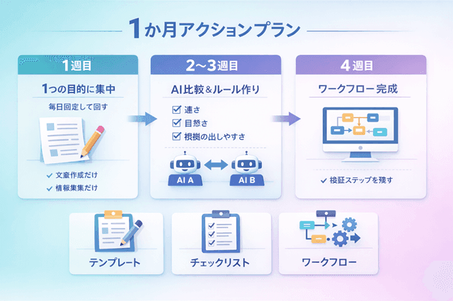 1か月アクションプランの図解