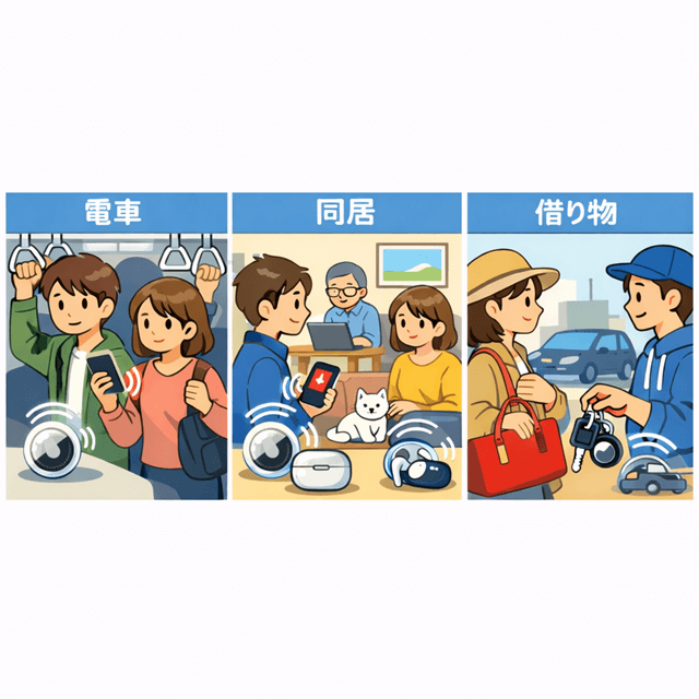 誤検知が起きる代表シーンイメージ図