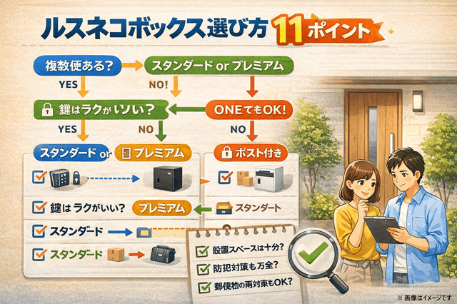 ルスネコボックス選び方11ポイント 3 ルスネコボックス選び方11ポイント|後悔しないチェックリスト(防犯・雨対策・設置スペース)