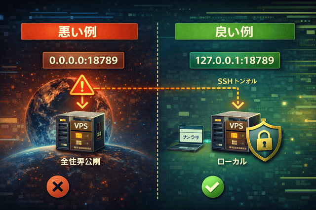 OpenClawをVPSでdaemon運用する時の安全な公開範囲（SSHトンネル推奨）